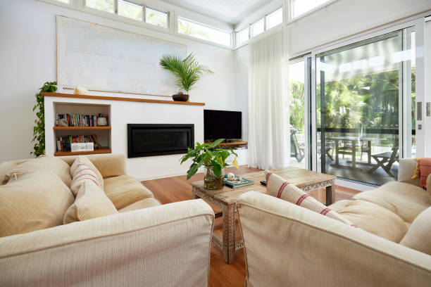 istock Spacious living area in modern one-story home 2192143233