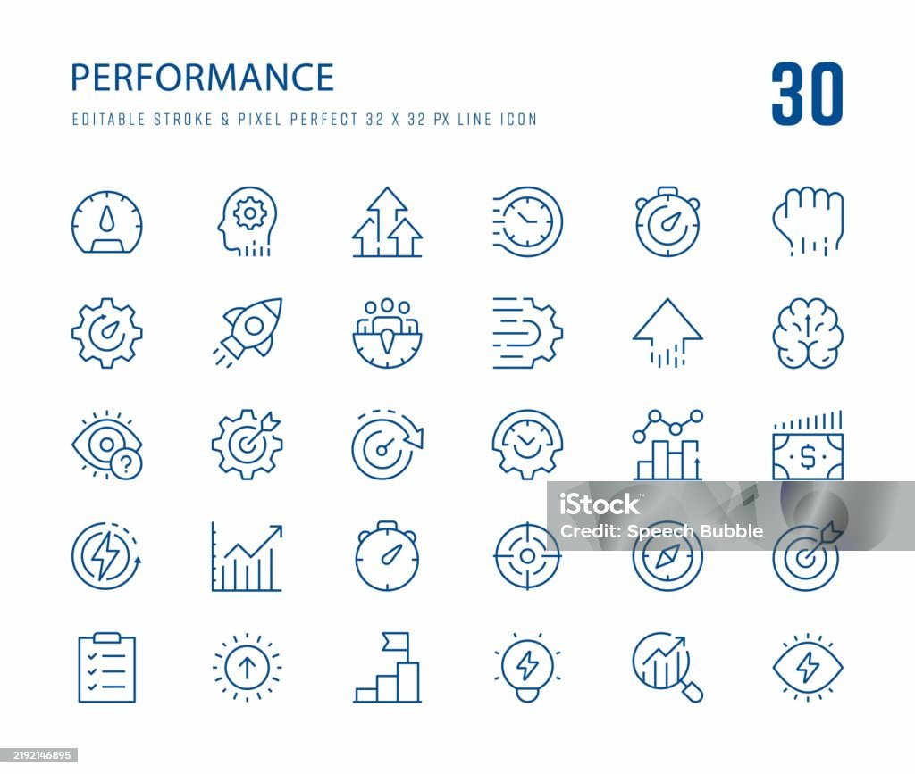 Performance Icon Set - Royaltyfri Ikon vektorgrafik Performance Icon Set - Royaltyfri Ikon vektorgrafik