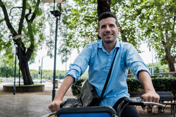 istock Businessman cycling outdoors 2192149353