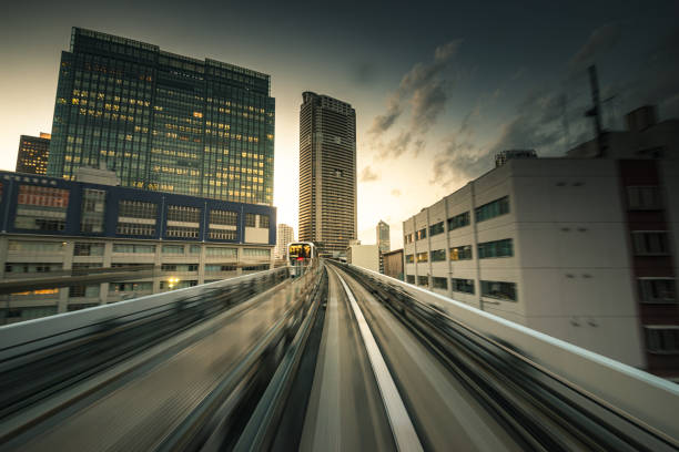 high speed train on the tokyo monorail