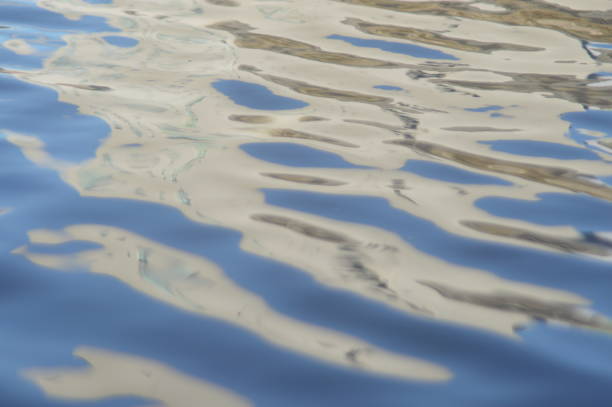 Ripples and patterns on the surface on the surface of water, South Wales UK.