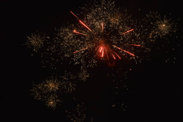 istock Multicoloured fireworks in the sky, South Wales UK. 2192154803