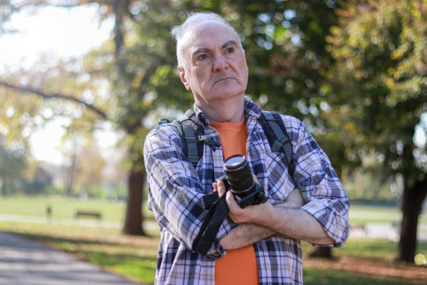 Worried photographer checking result