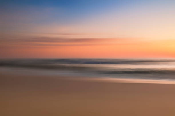 istock Colourful sunset at the sea, shot with intentional camera movement (ICM) 2192164890