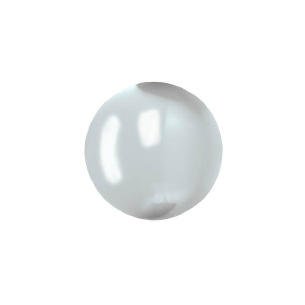 istock Realistic 3D glass ball isolated on white background, transparent glass sphere or bubble 2192167112