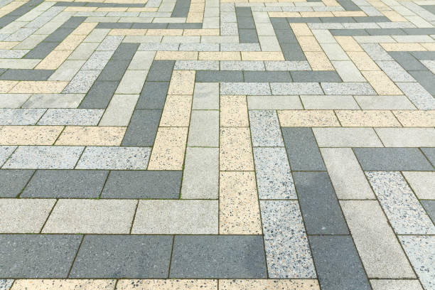 istock Perspective View of Brick Stone Pavement on The Ground 2192169942