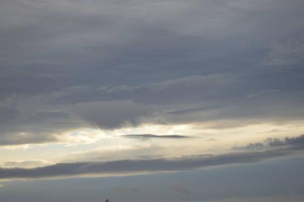 Cloudscape picture with glowing sky parts South Wales UK.