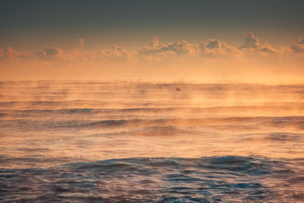 Beautiful cloudscape over the sea, sunrise shot