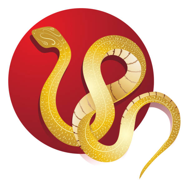istock illustration of 2025 year of the snake lucky 2192187373