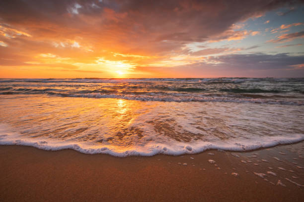 istock Beautiful sunrise over the sea 2192187826