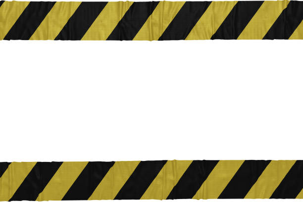 Red tape against dark background. Exclusion zone. Adobe RGB for better color reproduction.