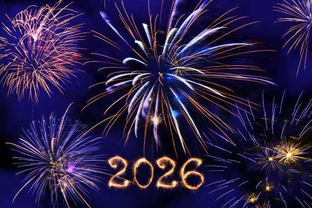 istock Sparkling New Year 2026 with fireworks 2192189358