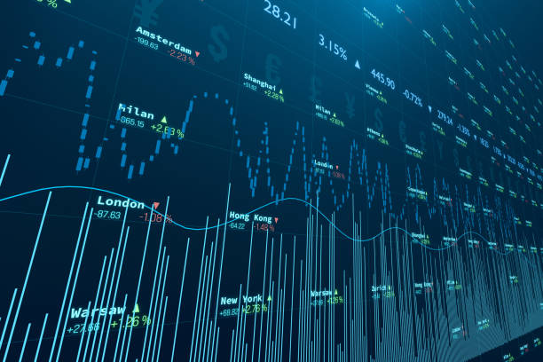 istock Stock market and exchange concept, chart, bar graph and index data. 2192191676
