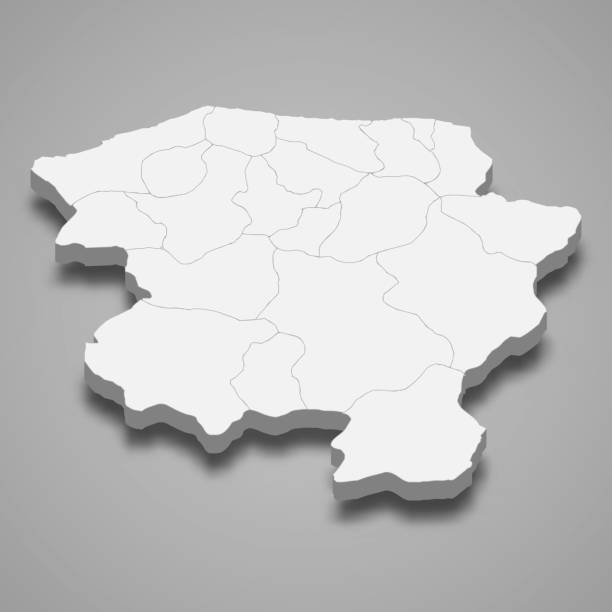 istock 3d isometric map of Kastamonu is a province of Turkey 2192198490