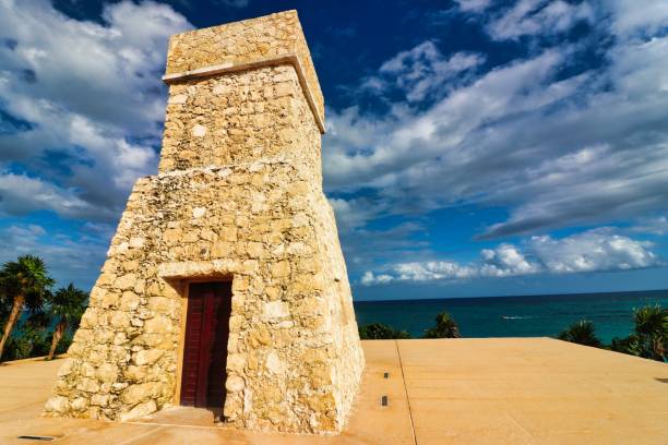 istock Pharos Lighthouse,Caribbean Sea views,Tulum Maya ruins,Mexico 2192202550