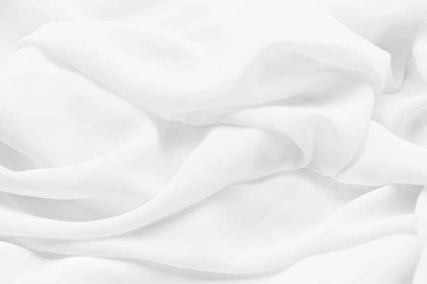 istock White background. Close-up of a soft white fabric 2192203232