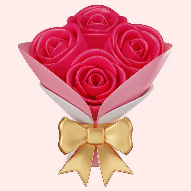 istock 3D render, Rose Bouquet for Valentine's Day Celebration. Icon Illustration 2192209808