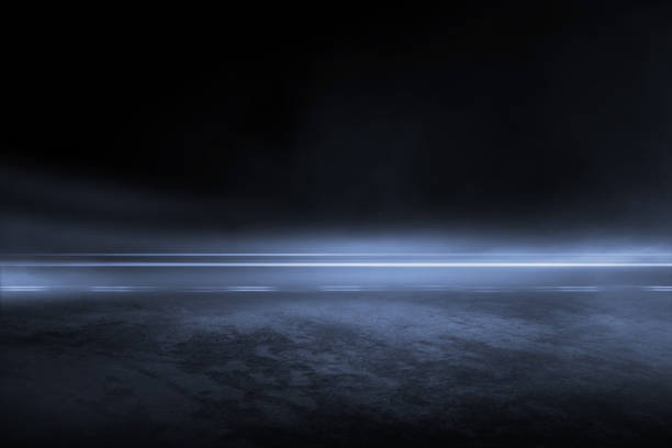 istock 3D Rendering creative blurry outdoor asphalt background with mist light high speed 2192210926