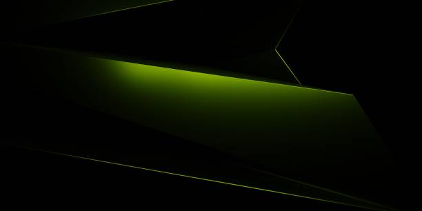 istock 3d rendering of green black abstract geometric background. Scene for advertising design, cosmetic ads, promotion, technology, show, banner, game, sport, business. Sci-Fi Illustration. Product display 2192222681