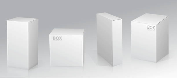 istock Set illustration of Super Realistic White Box Mockup Design isolated 2192223132