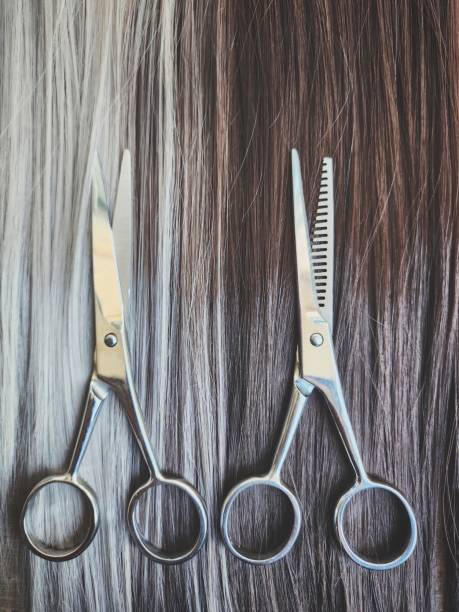istock Close up of hair cutting scissors 2192223348