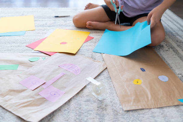 istock Cute little girl making art 2192230160