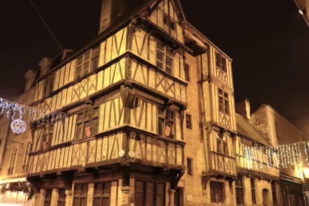 istock Bayeux at night medieval house 2192234834