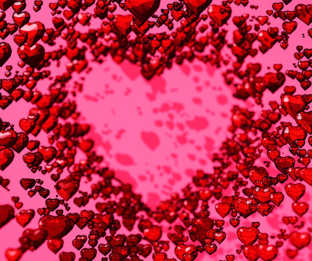 istock Love Low Poly Cartoon Hearts 2192236946