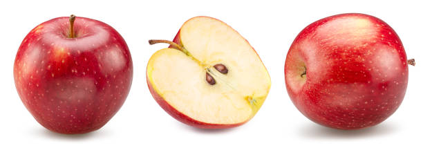 istock Set of red apples and apple piece isolated on white background. File contains clipping path. 2192241180