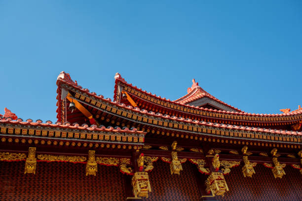 istock Partial roof and eaves of Chinese temple architecture 2192247429