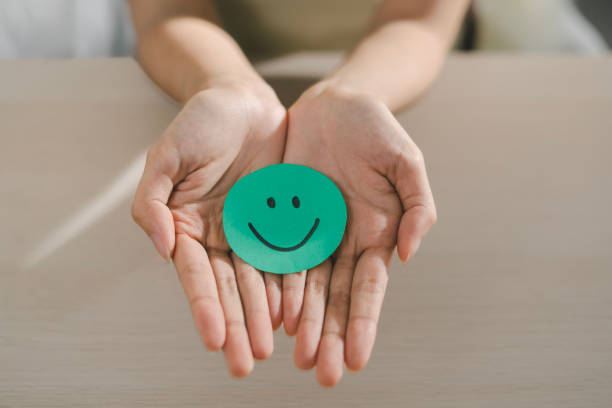 Green Smiley Face Mobile Phone Happy Good Feedback Positive Customer Reviews Experience Satisfaction Survey Smiley Mental Health World Mental Health Day