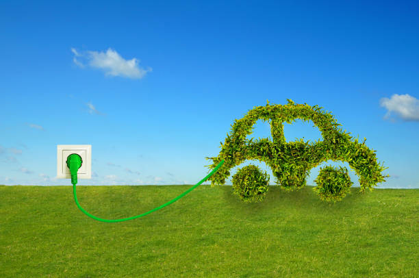 istock electricity car, Eco friendly car development, clear ecology driving, no pollution and emmission transportation concept, moss car 2192251908