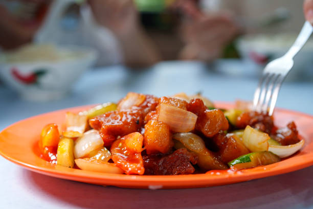 Frango Abacaxi Agridoce e Batata Assada Recheada - receita deliciosa profissional - passo 2