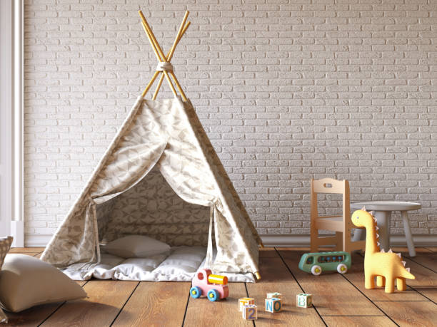 istock Child Room with a Tent and Toys 2192254282