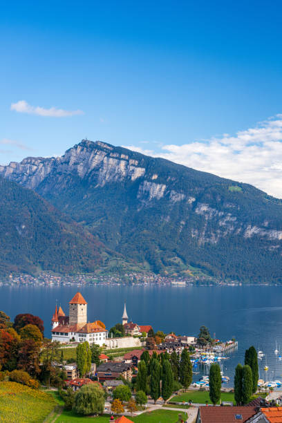 istock Spiez, Switzerland with the castle on lake Thun. 2192258396