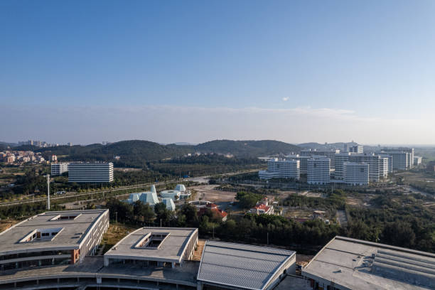 istock Aerial view of unfinished modern buildings 2192258552