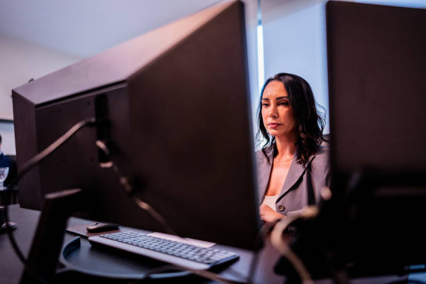 istock Mature businesswoman working at office 2192259611