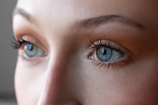 istock Female with beautiful eye makeup staring 2192261538