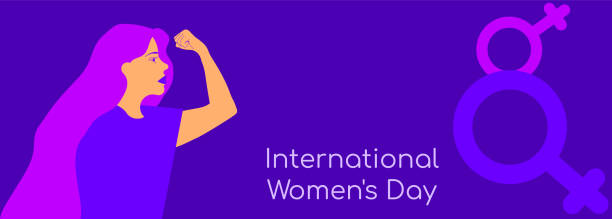 istock International women's day concept. Woman pose to show solidarity. Vector illustration 2192264568