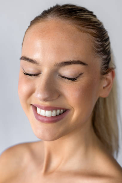 istock Pretty female smiling positively 2192267866