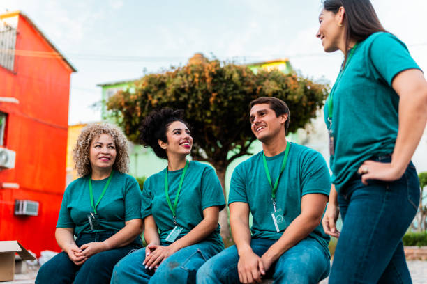 istock Volunteers talking outdoors 2192271353