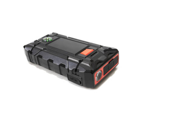 istock Vehicle battery jump starter. Isolated on a white background. 2192271410