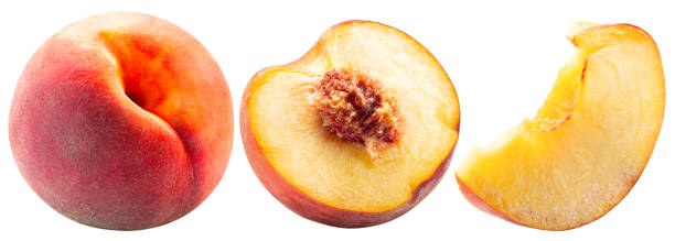 istock set of peaches isolated on a white background 2192271949