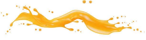 istock orange juice splash isolated on a white background. 3d render 2192272161
