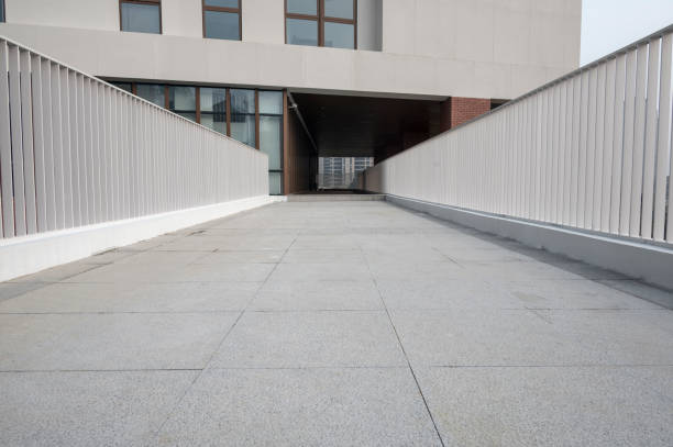 istock The empty corridors and railings of the office building 2192273622