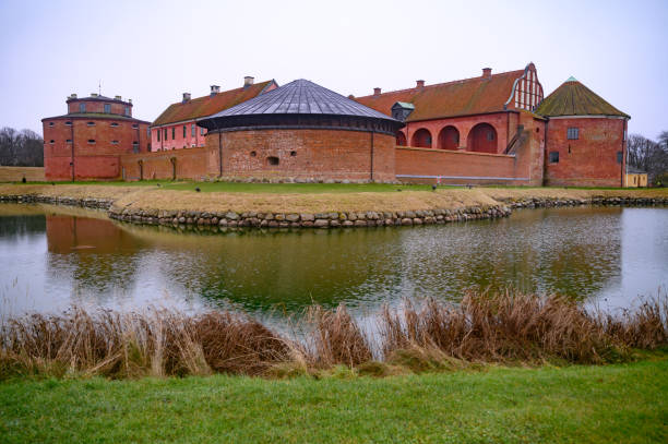 Landskrona citadell Sweden brick autumn High quality photo