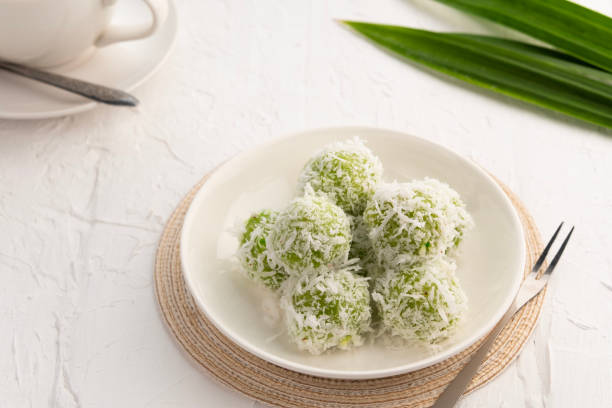 istock Thai Coconut Ball in white plate.(Thai Traditional Dessert) 2192277565