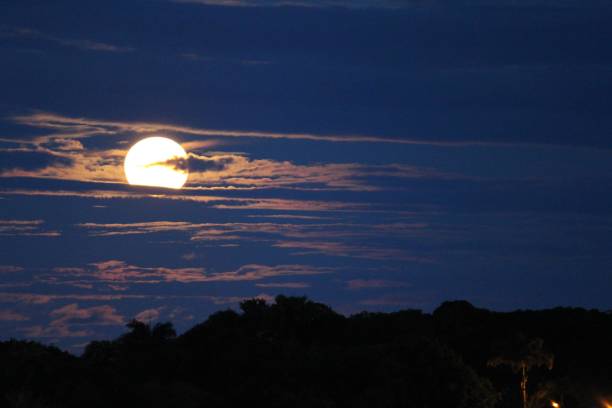 istock Night City Sky Full Moon and Clouds 2192278957