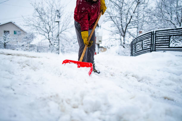 istock Man with snow shovel 2192279524