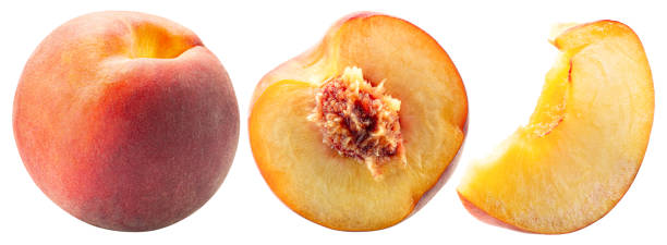 istock set of peaches isolated on white background 2192281715